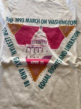 Commemorative T_Shirt  1993 LGBT March on Washington